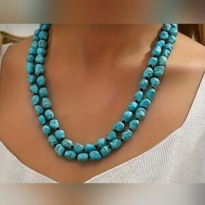 Bohemian Turquoise Beaded Necklace